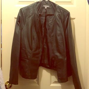 Green fo-leather jacket